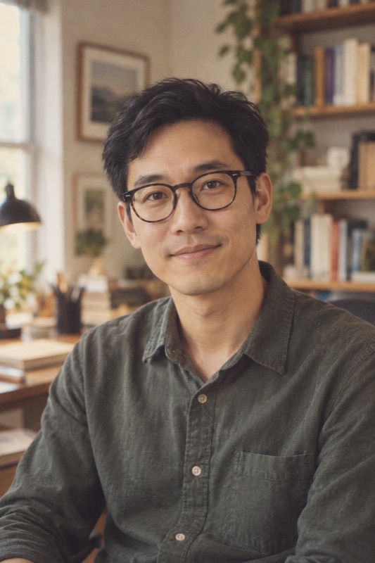 Jason Tadao Lei in his home office